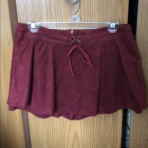 Burgundy LA hearts Skort